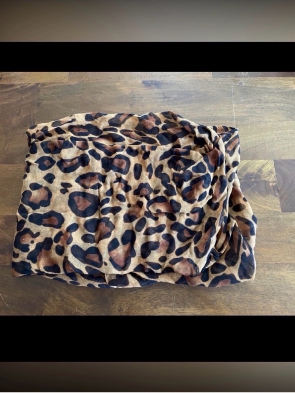 Leopard Print Women’s Scarf - Brown & Black